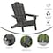 Flash Furniture Gray Adirondack Patio Chair with Cupholder LE-HMP-1044-10-GY-GG - alternate 9